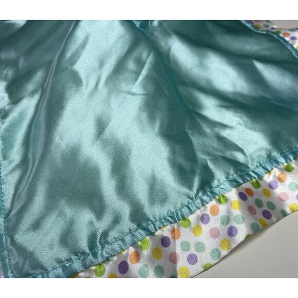 Baby Starters Yellow Polka Dot Bunny Lovey Blanket Satin Some Bunny Loves You - Picture 7 of 9